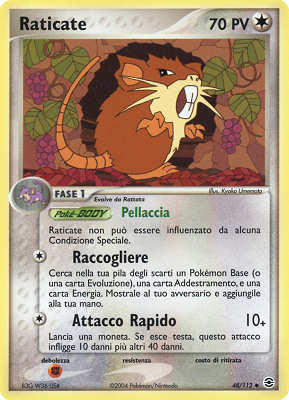 Raticate 048 — EX RossoFuoco e VerdeFoglia (Italian Pokémon TCG card)
