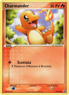 Charmander 057 — EX RossoFuoco e VerdeFoglia (Italian Pokémon TCG card)
