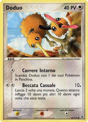 Doduo 062 — EX RossoFuoco e VerdeFoglia (Italian Pokémon TCG card)