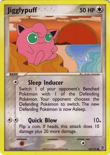 Jigglypuff 065 — EX RossoFuoco e VerdeFoglia (Italian Pokémon TCG card)