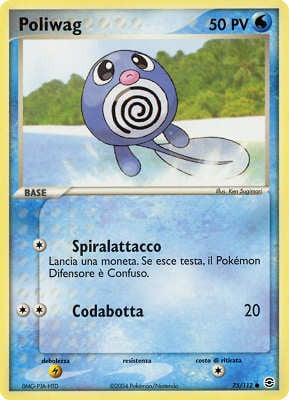 Poliwag 075 — EX RossoFuoco e VerdeFoglia (Italian Pokémon TCG card)