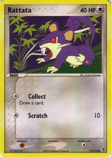 Rattata 077 — EX RossoFuoco e VerdeFoglia (Italian Pokémon TCG card)