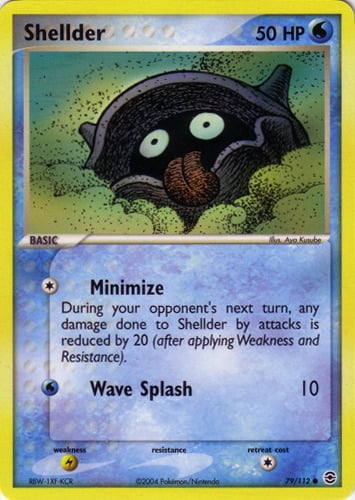 Shellder 079 — EX RossoFuoco e VerdeFoglia (Italian Pokémon TCG card)