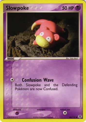 Slowpoke 080 — EX RossoFuoco e VerdeFoglia (Italian Pokémon TCG card)