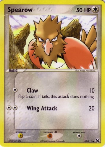 Spearow 081 — EX RossoFuoco e VerdeFoglia (Italian Pokémon TCG card)