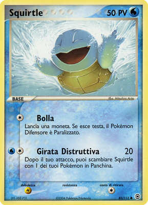 Squirtle 083 — EX RossoFuoco e VerdeFoglia (Italian Pokémon TCG card)