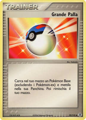 Grande Palla 092 — EX RossoFuoco e VerdeFoglia (Italian Pokémon TCG card)
