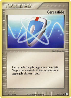 Cercasfide 100 — EX RossoFuoco e VerdeFoglia (Italian Pokémon TCG card)