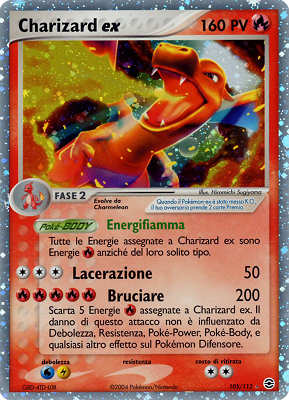 Charizard ex 105 — EX RossoFuoco e VerdeFoglia (Italian Pokémon TCG card)