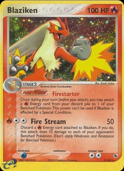 Blaziken 003 — EX Rubino & Zaffiro (Italian Pokémon TCG card)