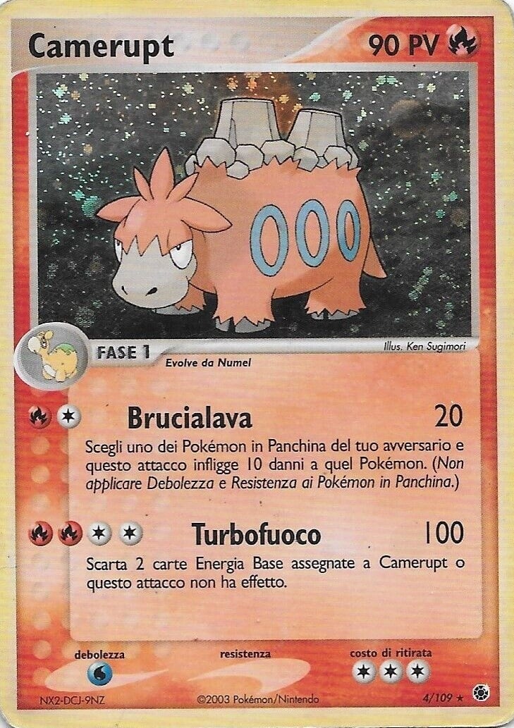 Camerupt 004 — EX Rubino & Zaffiro (Italian Pokémon TCG card)