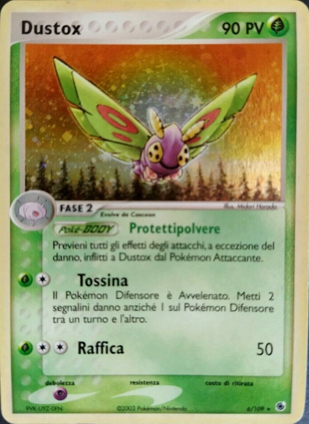 Dustox 006 — EX Rubino & Zaffiro (Italian Pokémon TCG card)