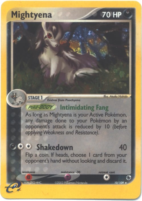 Mightyena 010 — EX Rubino & Zaffiro (Italian Pokémon TCG card)