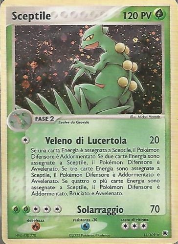 Sceptile 011 — EX Rubino & Zaffiro (Italian Pokémon TCG card)