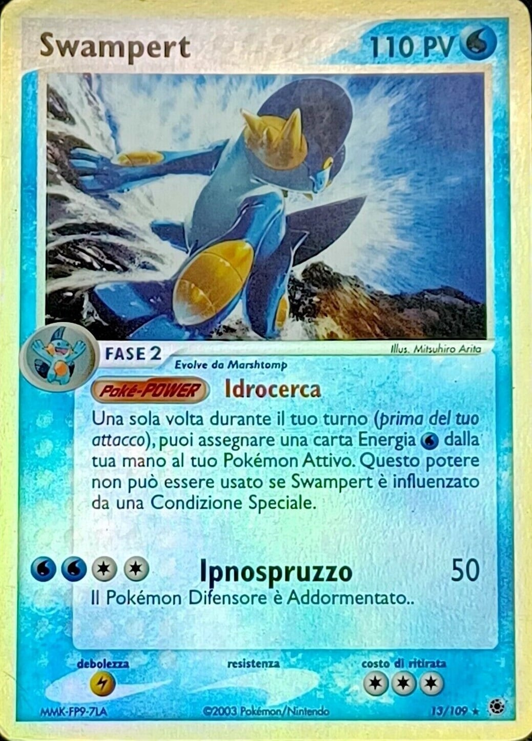 Swampert 013 — EX Rubino & Zaffiro (Italian Pokémon TCG card)