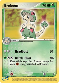 Breloom 016 — EX Rubino & Zaffiro (Italian Pokémon TCG card)