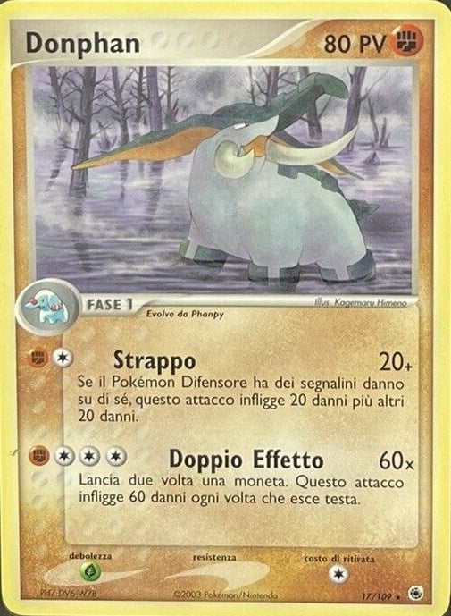 Donphan 017 — EX Rubino & Zaffiro (Italian Pokémon TCG card)