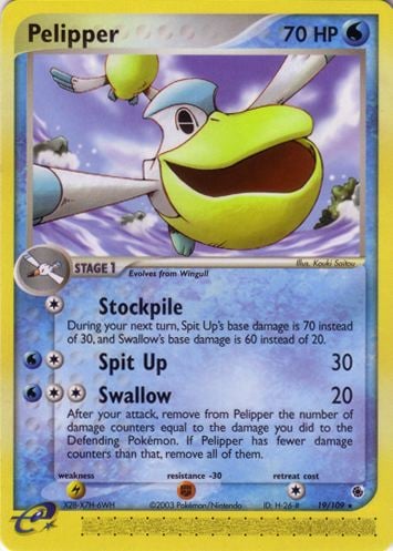 Pelipper 019 — EX Rubino & Zaffiro (Italian Pokémon TCG card)