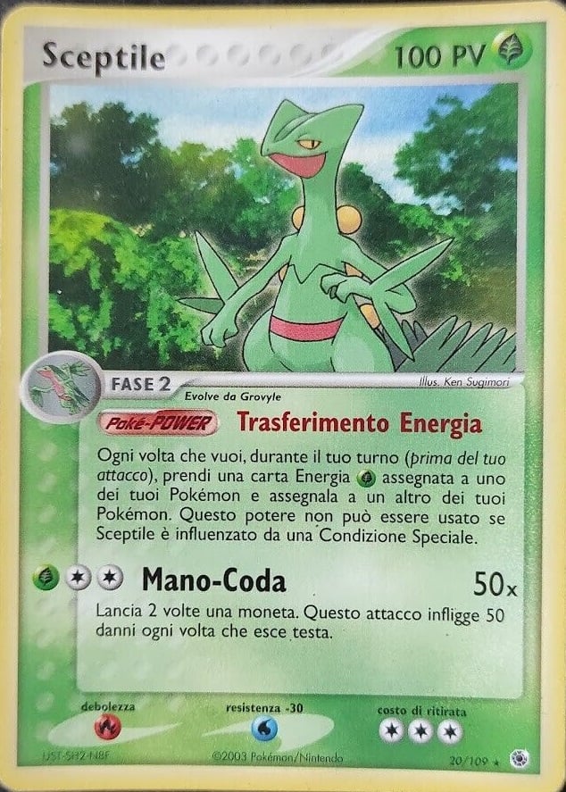 Sceptile 020 — EX Rubino & Zaffiro (Italian Pokémon TCG card)