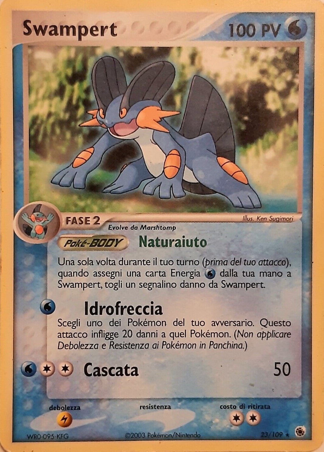 Swampert 023 — EX Rubino & Zaffiro (Italian Pokémon TCG card)