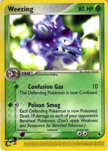 Weezing 024 — EX Rubino & Zaffiro (Italian Pokémon TCG card)