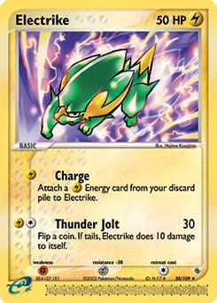 Electrike 030 — EX Rubino & Zaffiro (Italian Pokémon TCG card)