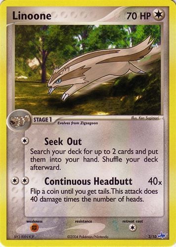 Linoone 038 — EX Rubino & Zaffiro (Italian Pokémon TCG card)