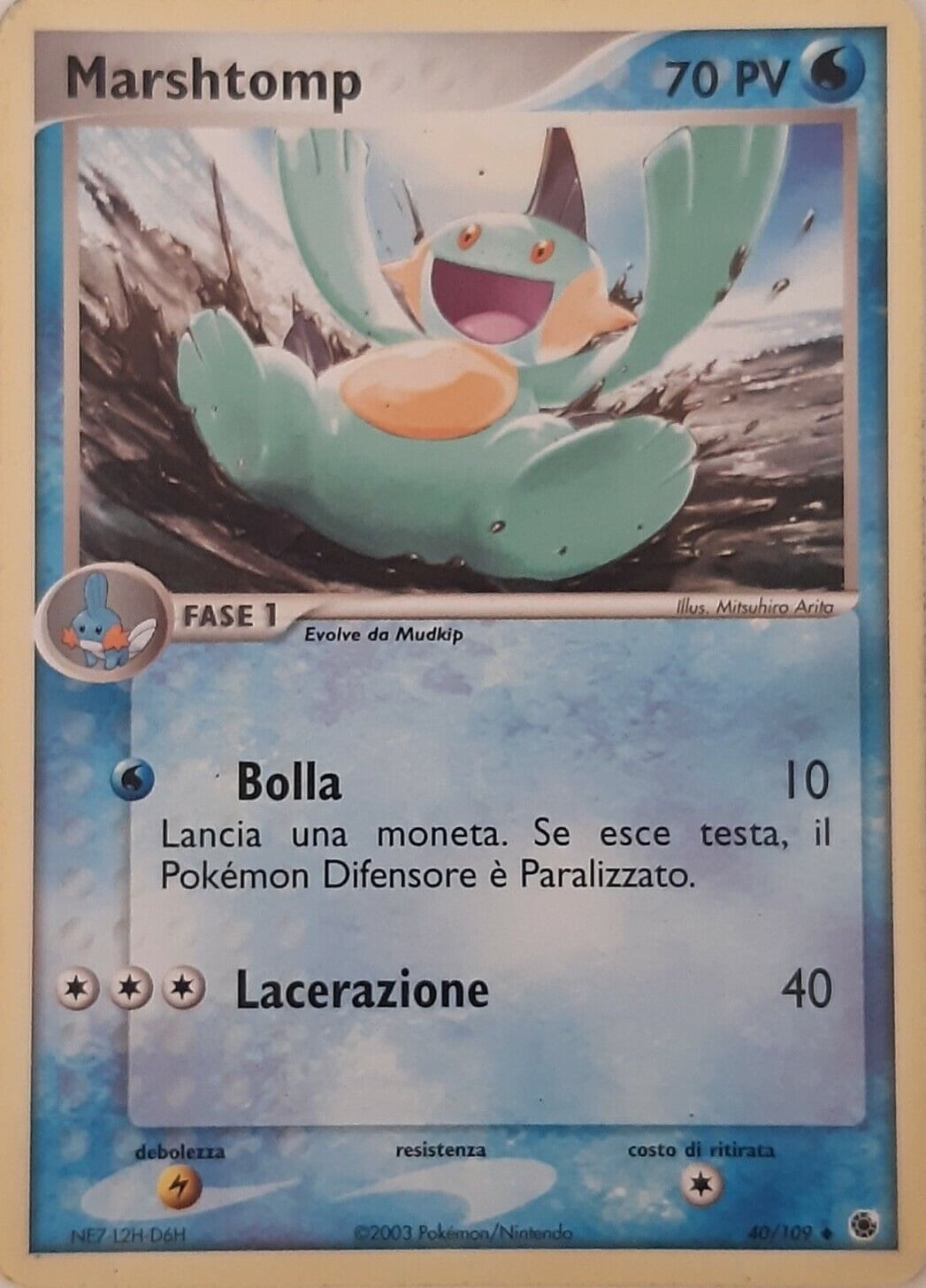 Marshtomp 040 — EX Rubino & Zaffiro (Italian Pokémon TCG card)