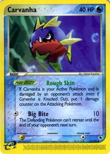Carvanha 051 — EX Rubino & Zaffiro (Italian Pokémon TCG card)
