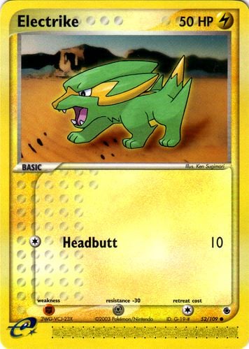 Electrike 052 — EX Rubino & Zaffiro (Italian Pokémon TCG card)