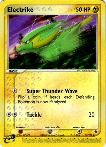 Electrike 053 — EX Rubino & Zaffiro (Italian Pokémon TCG card)