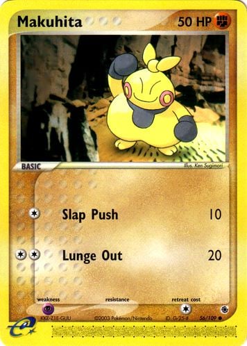 Makuhita 056 — EX Rubino & Zaffiro (Italian Pokémon TCG card)