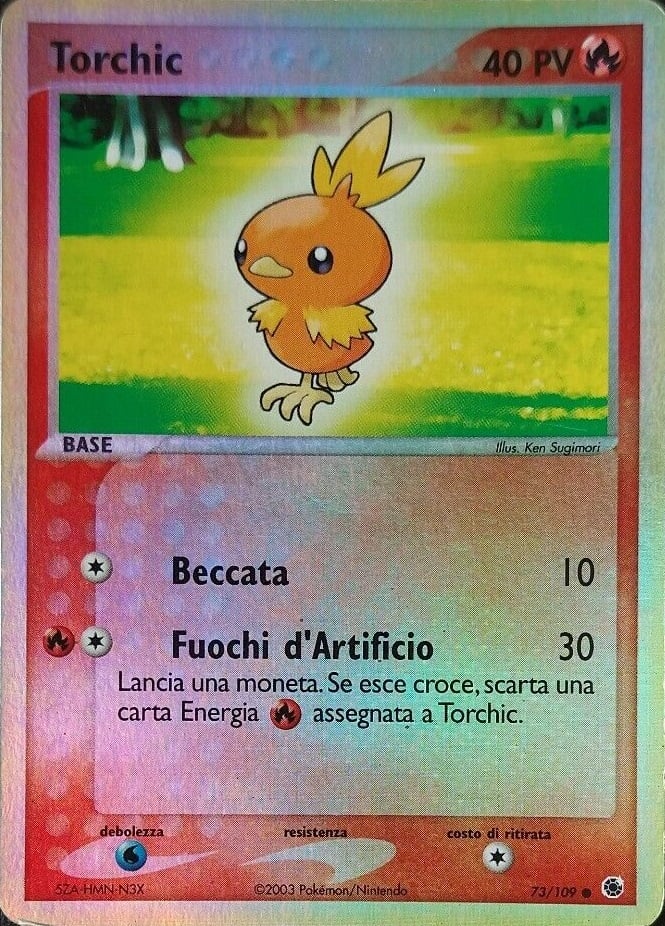 Torchic 073 — EX Rubino & Zaffiro (Italian Pokémon TCG card)