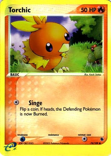 Torchic 074 — EX Rubino & Zaffiro (Italian Pokémon TCG card)