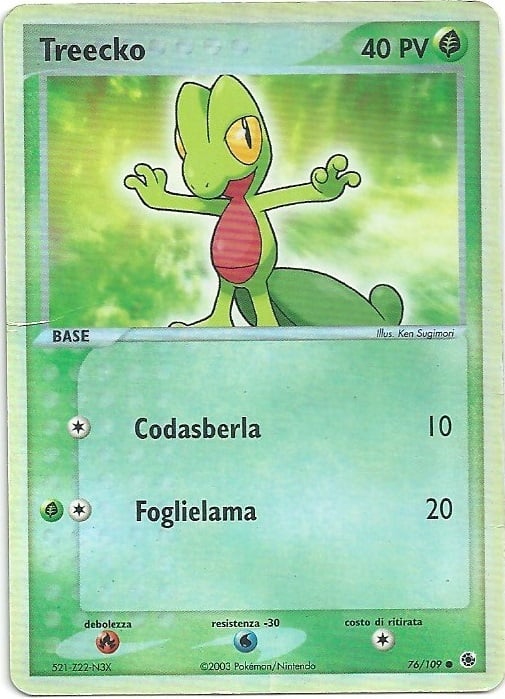 Treecko 076 — EX Rubino & Zaffiro (Italian Pokémon TCG card)