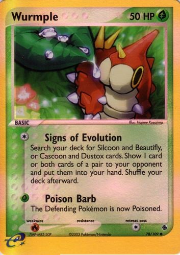 Wurmple 078 — EX Rubino & Zaffiro (Italian Pokémon TCG card)