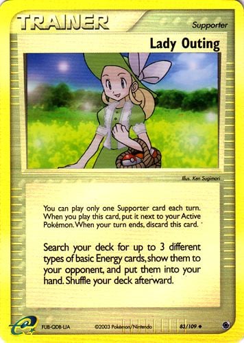 Lady Outing 083 — EX Rubino & Zaffiro (Italian Pokémon TCG card)