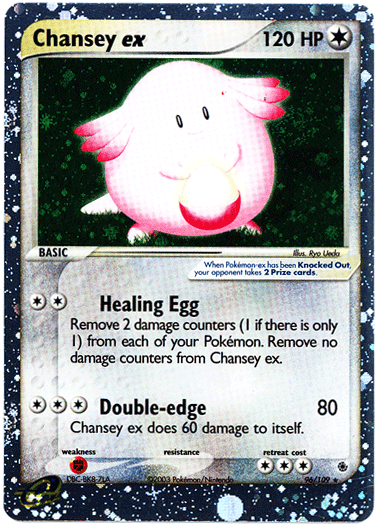 Chansey ex 096 — EX Rubino & Zaffiro (Italian Pokémon TCG card)