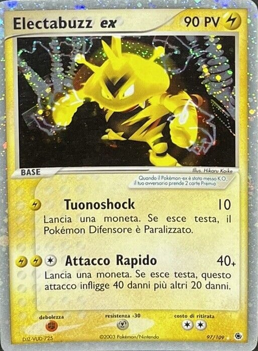 Electabuzz ex 097 — EX Rubino & Zaffiro (Italian Pokémon TCG card)