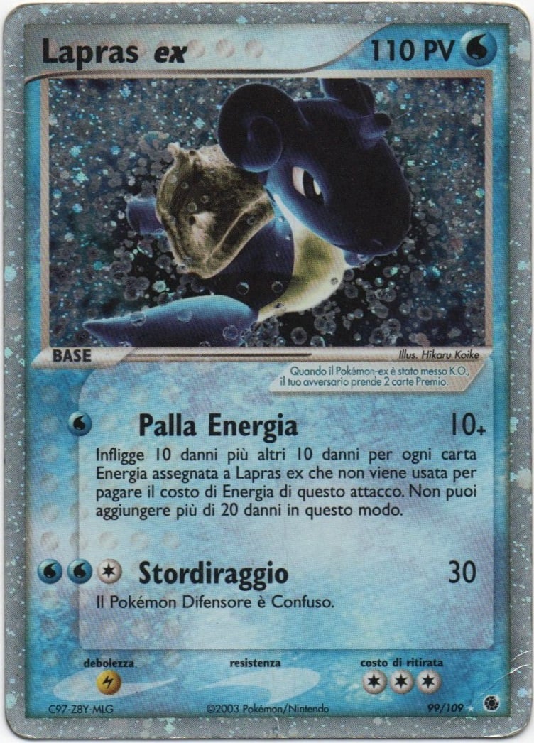 Lapras ex 099 — EX Rubino & Zaffiro (Italian Pokémon TCG card)