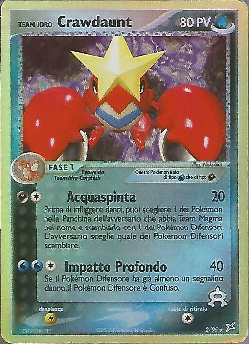 Team Idro Crawdaunt 002 — EX Team Magma vs Team Idro (Italian Pokémon TCG card)