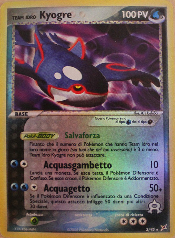 Team Idro Kyogre 003 — EX Team Magma vs Team Idro (Italian Pokémon TCG card)