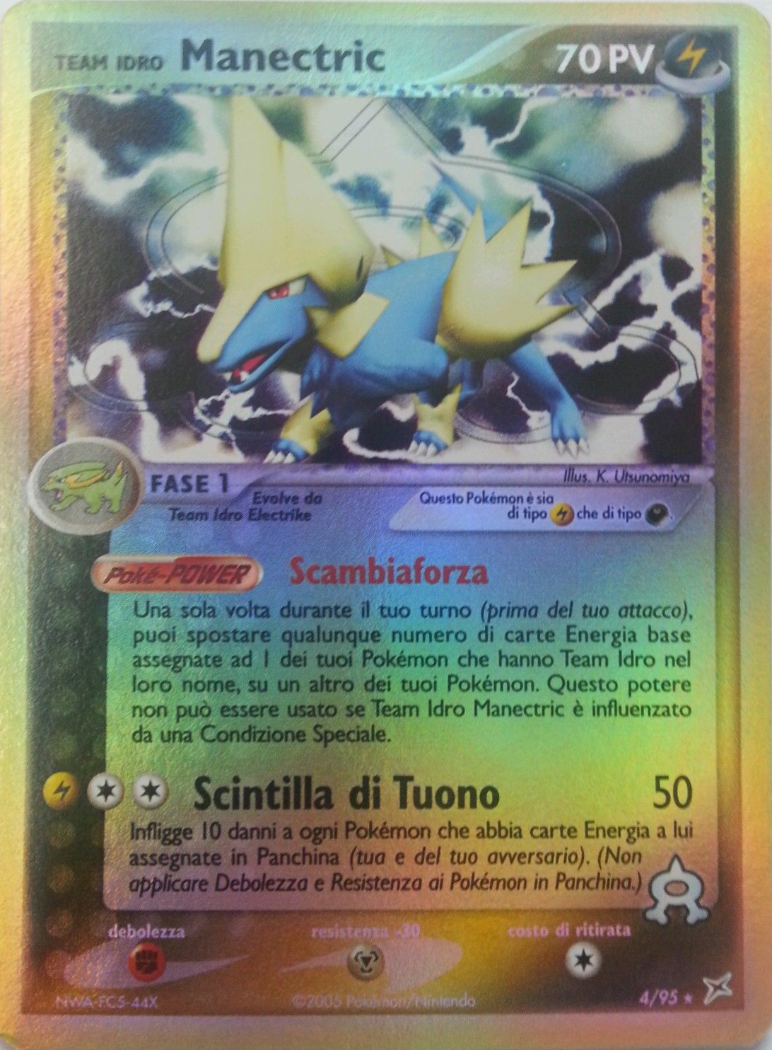 Team Idro Manectric 004 — EX Team Magma vs Team Idro (Italian Pokémon TCG card)