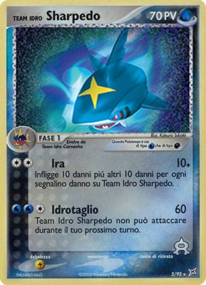 Team Idro Sharpedo 005 — EX Team Magma vs Team Idro (Italian Pokémon TCG card)