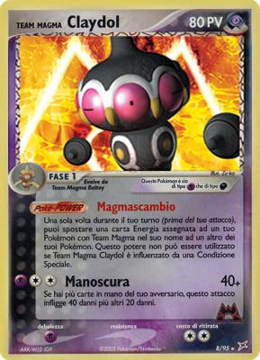 Team Magma Claydol 008 — EX Team Magma vs Team Idro (Italian Pokémon TCG card)