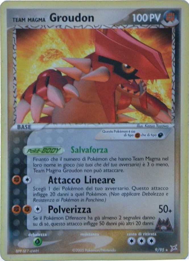 Team Magma Groudon 009 — EX Team Magma vs Team Idro (Italian Pokémon TCG card)