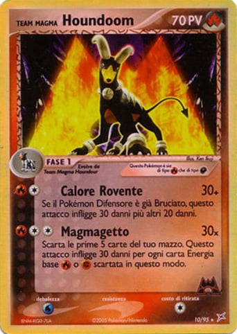 Team Magma Houndoom 010 — EX Team Magma vs Team Idro (Italian Pokémon TCG card)