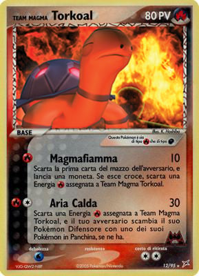 Team Magma Torkoal 012 — EX Team Magma vs Team Idro (Italian Pokémon TCG card)