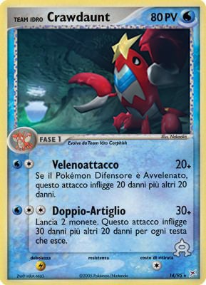 Team Idro Crawdaunt 014 — EX Team Magma vs Team Idro (Italian Pokémon TCG card)