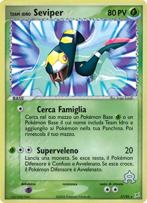 Team Idro Seviper 017 — EX Team Magma vs Team Idro (Italian Pokémon TCG card)